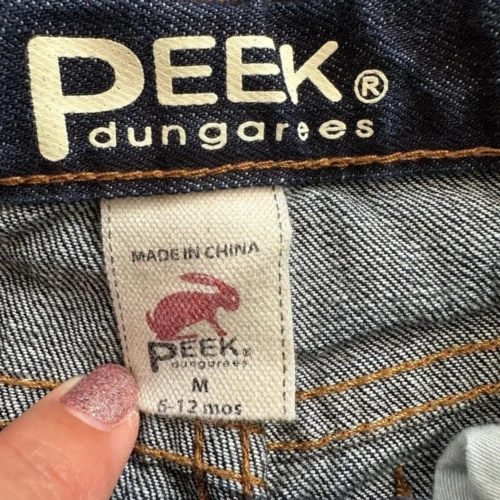 Peek dungarees NWOT jeans 6-12 mos - Picture 3 of 3